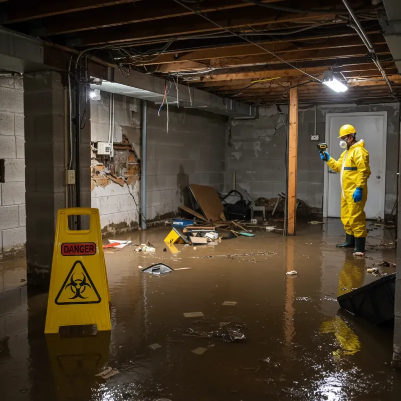 Flooded Basement Electrical Hazard in Jackson County, OK Property